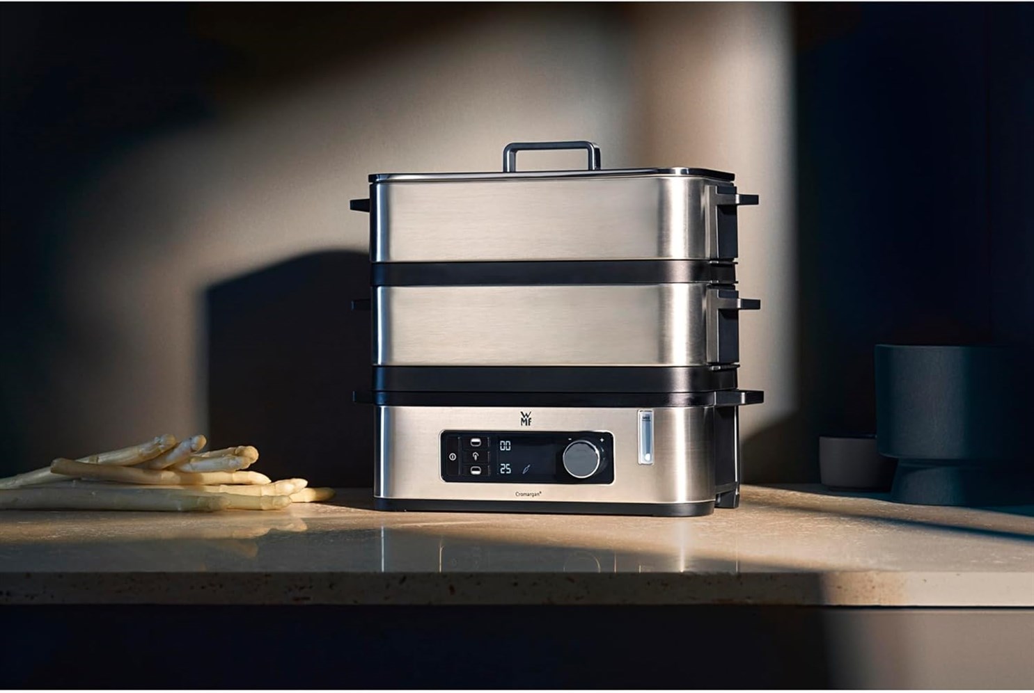 415090011 Vitalis Steamer Steel Silver