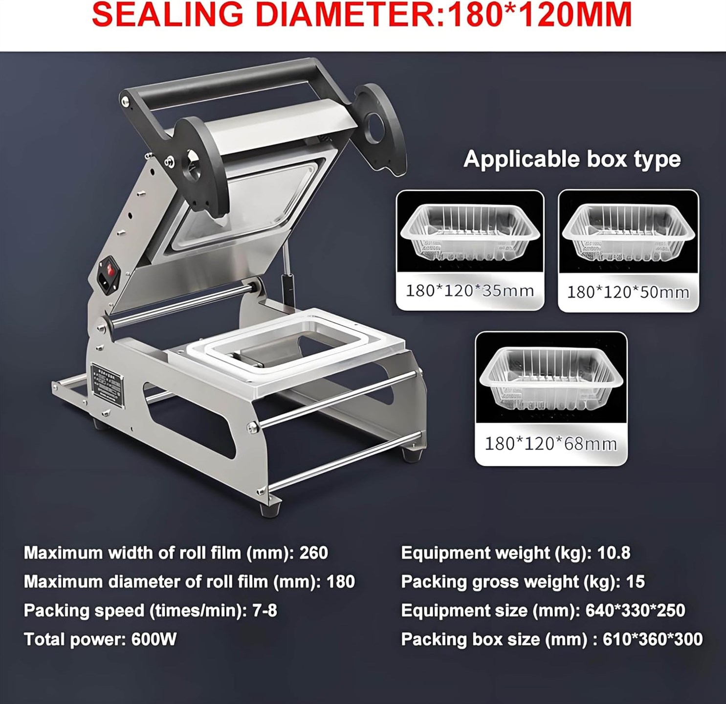 600W 800W Commercial Sealing Machine