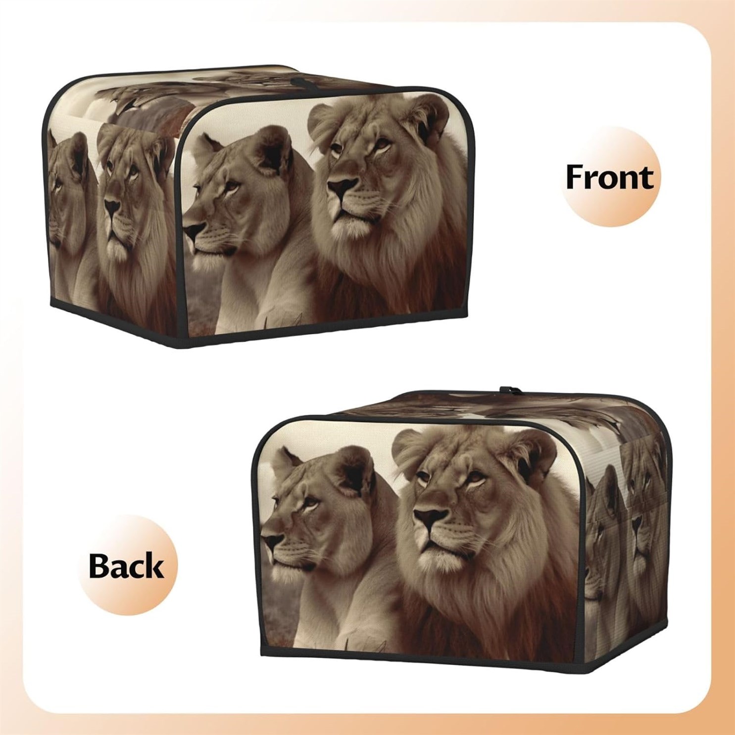 African Lioness Toaster Cover Appliance