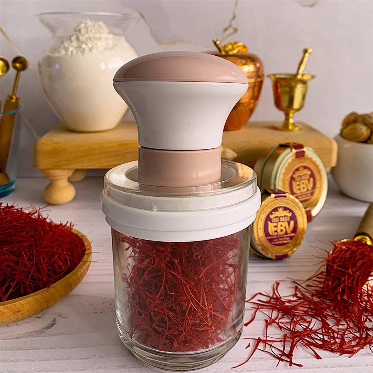 Award Winning Certified Saffron Threads Grinder