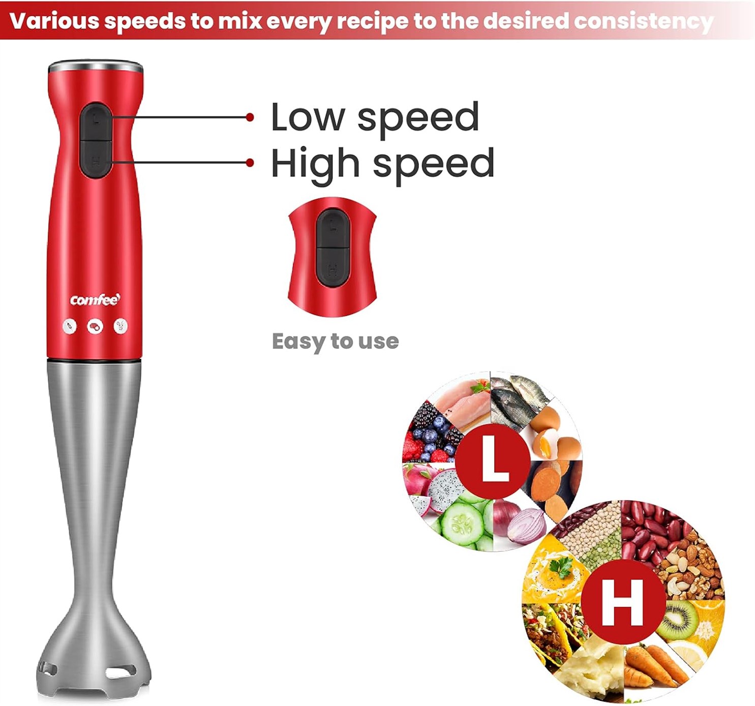 COMFEE Immersion Stainless Multipurpose Smoothies