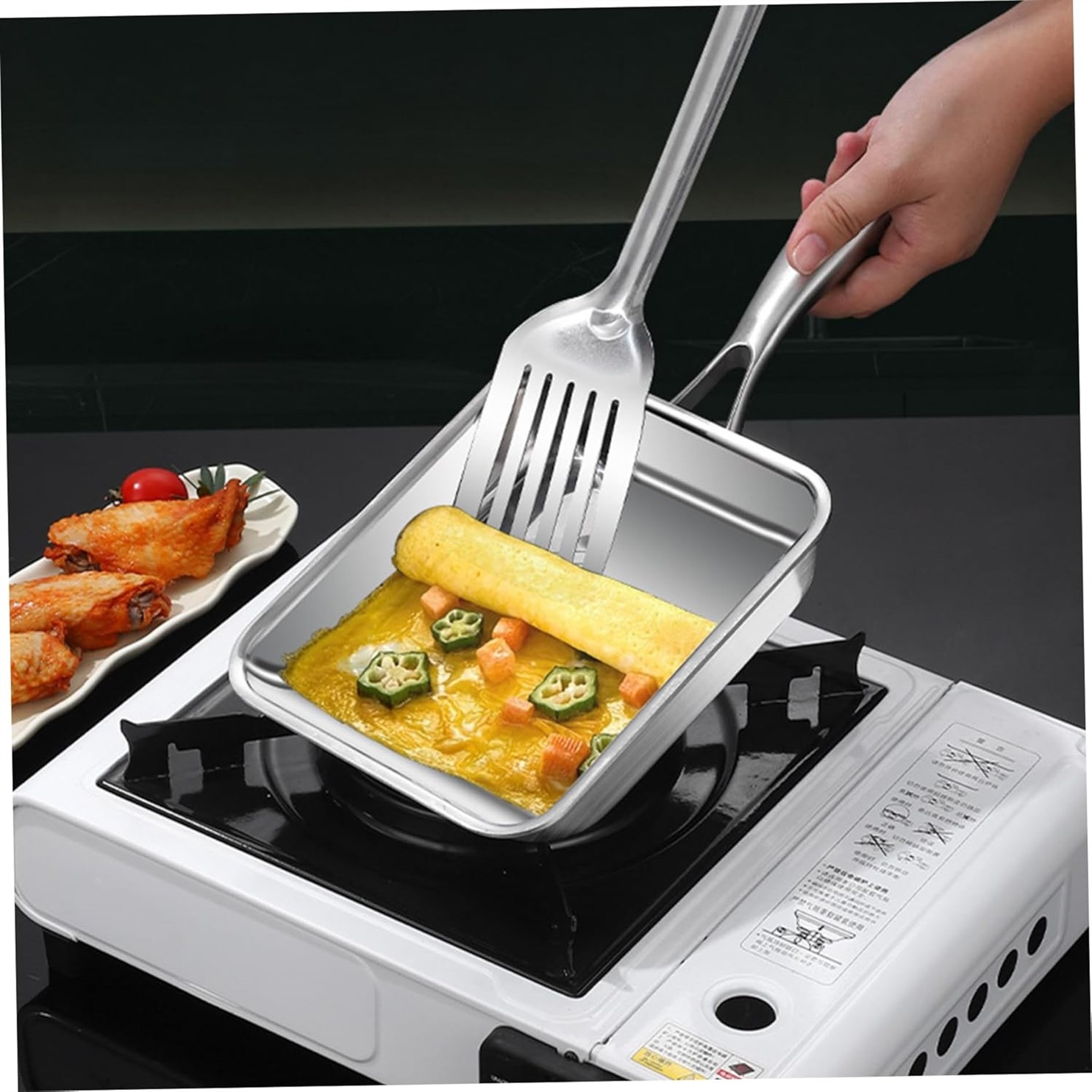 CUCUFA Tamagoyaki Stainless Non Stick Rectangle