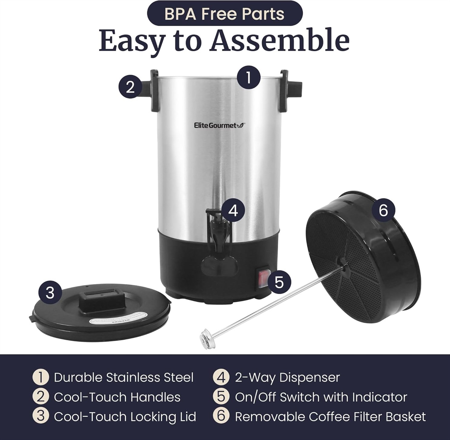 Cuisine CCM 035 30 Cup Stainless Coffee