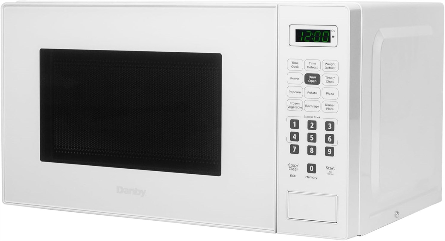Danby DBMW0721BWW White Countertop Microwave