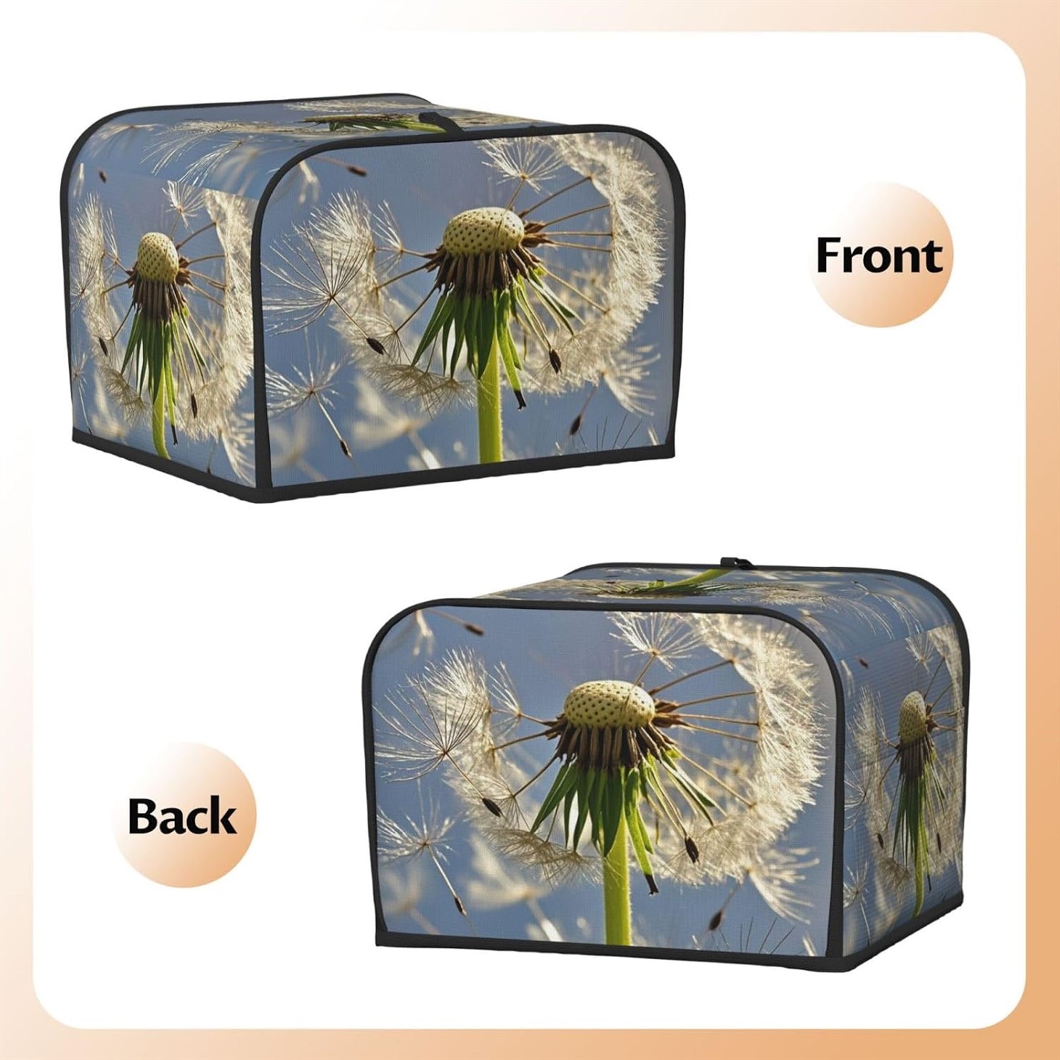 Dandelion Toaster Quilted Cover Appliance