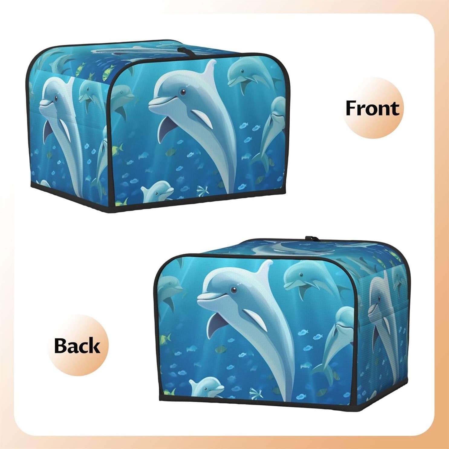 Dolphin Toaster Quilted Cover Appliance
