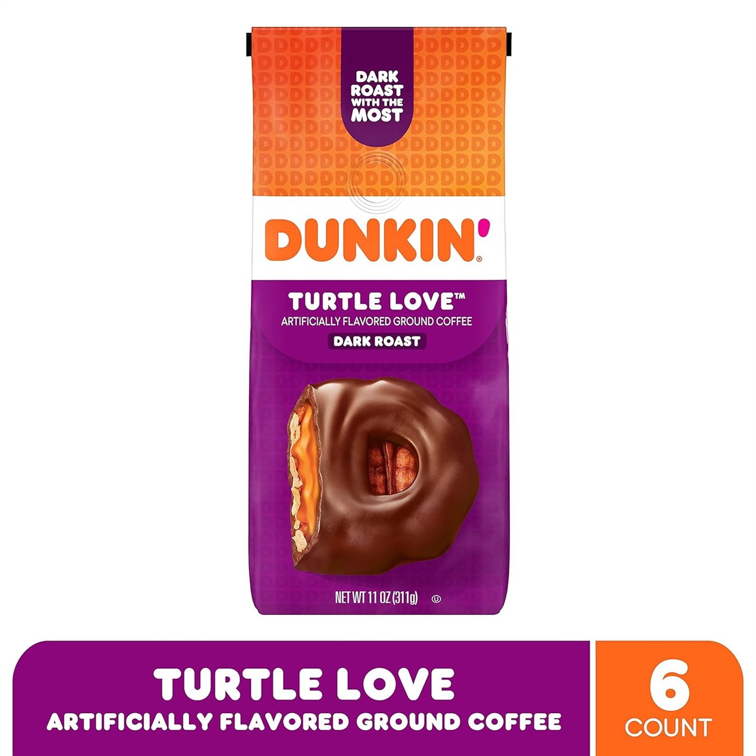 Dunkin Turtle Flavored Ground Coffee
