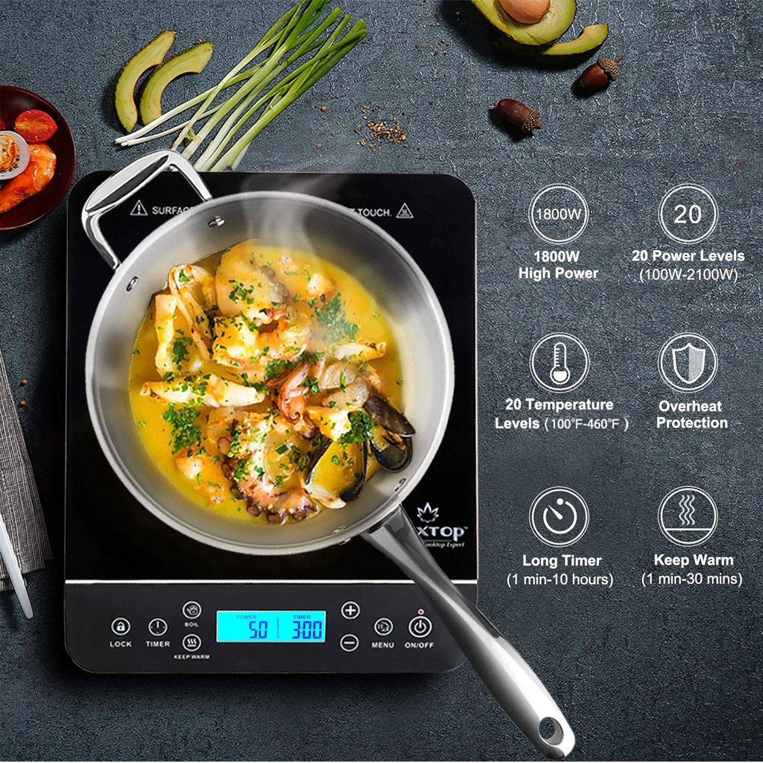 Duxtop 1800 Watt Induction Countertop 9600LS