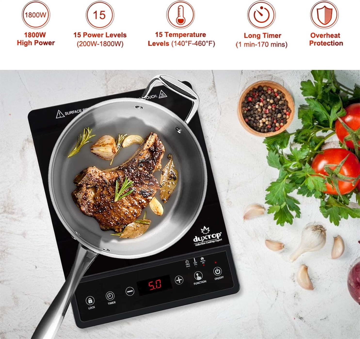 Duxtop Portable Induction Cooktop Countertop