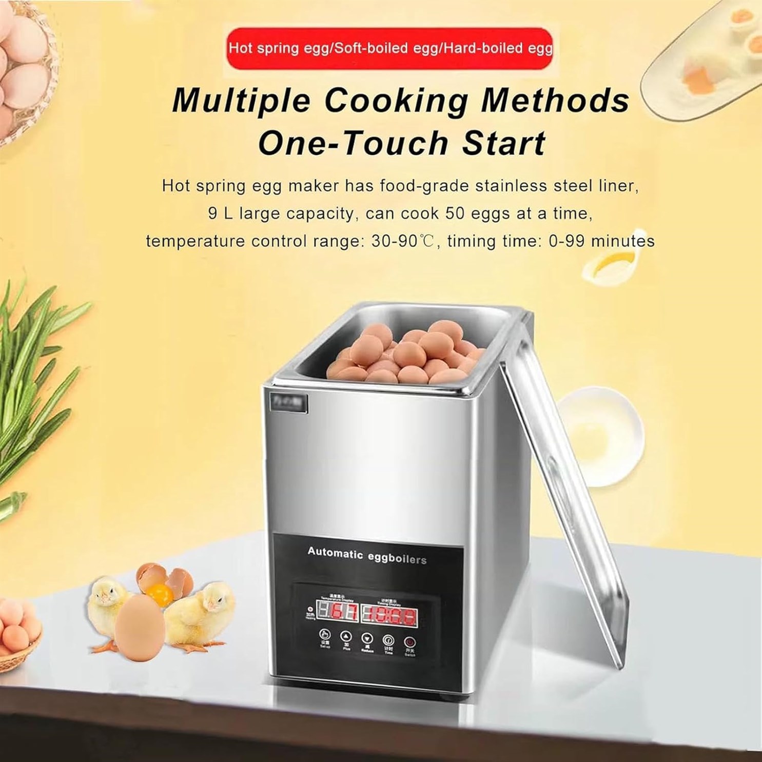 Electric Omelette Automatic Half Boiled Soft Boiled