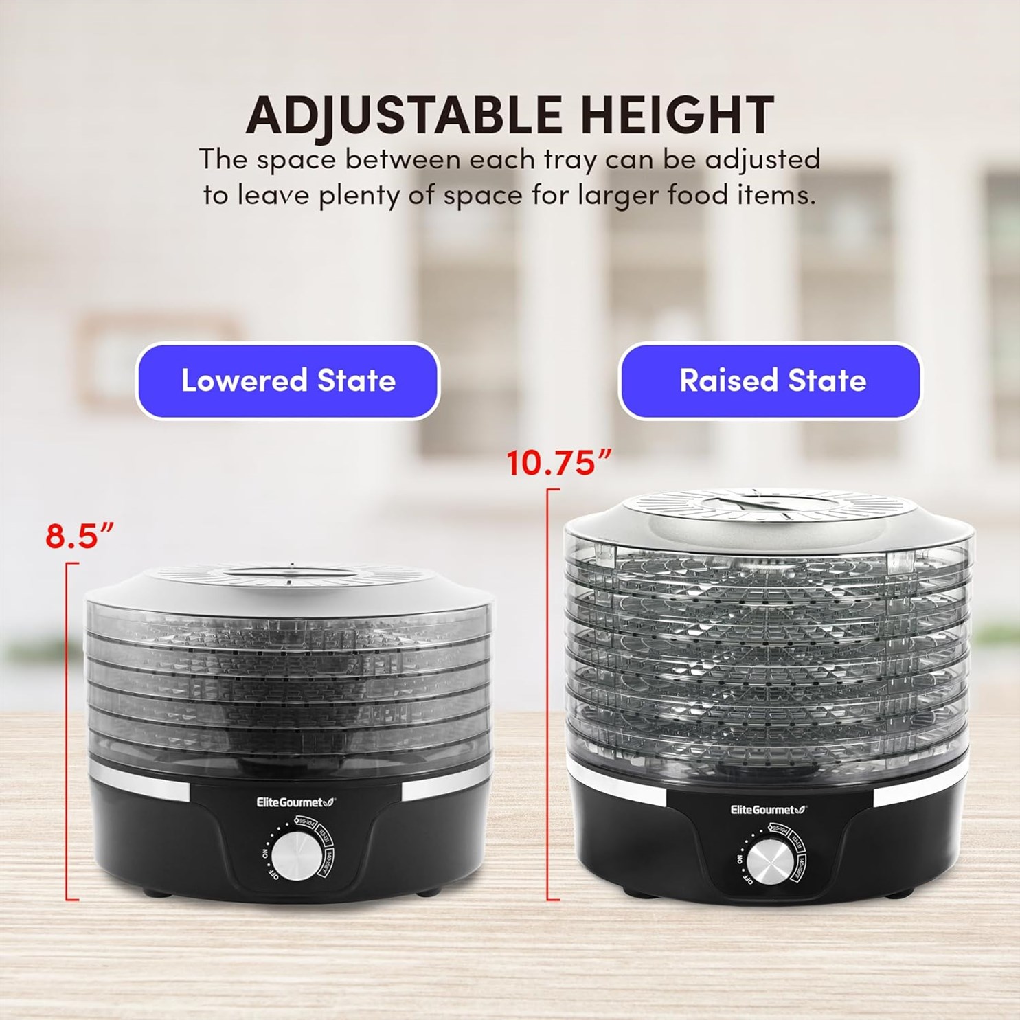 Elite Gourmet Dehydrator BPA Free Stackable