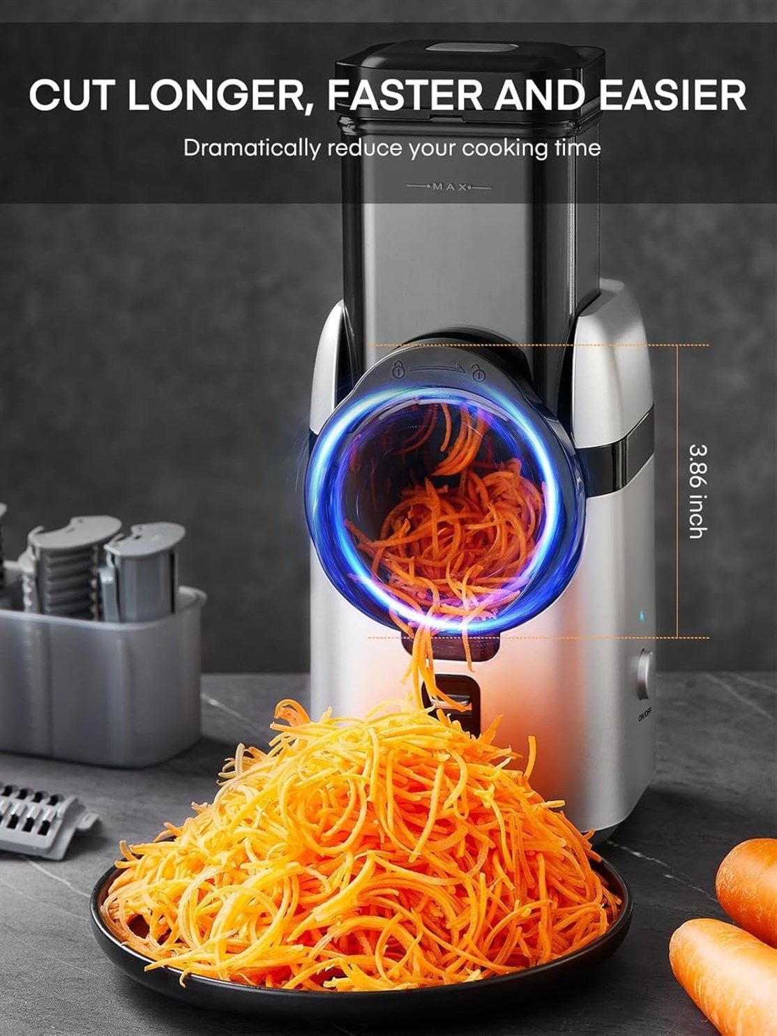 FOHERE Electric Cheese Grater Slicer