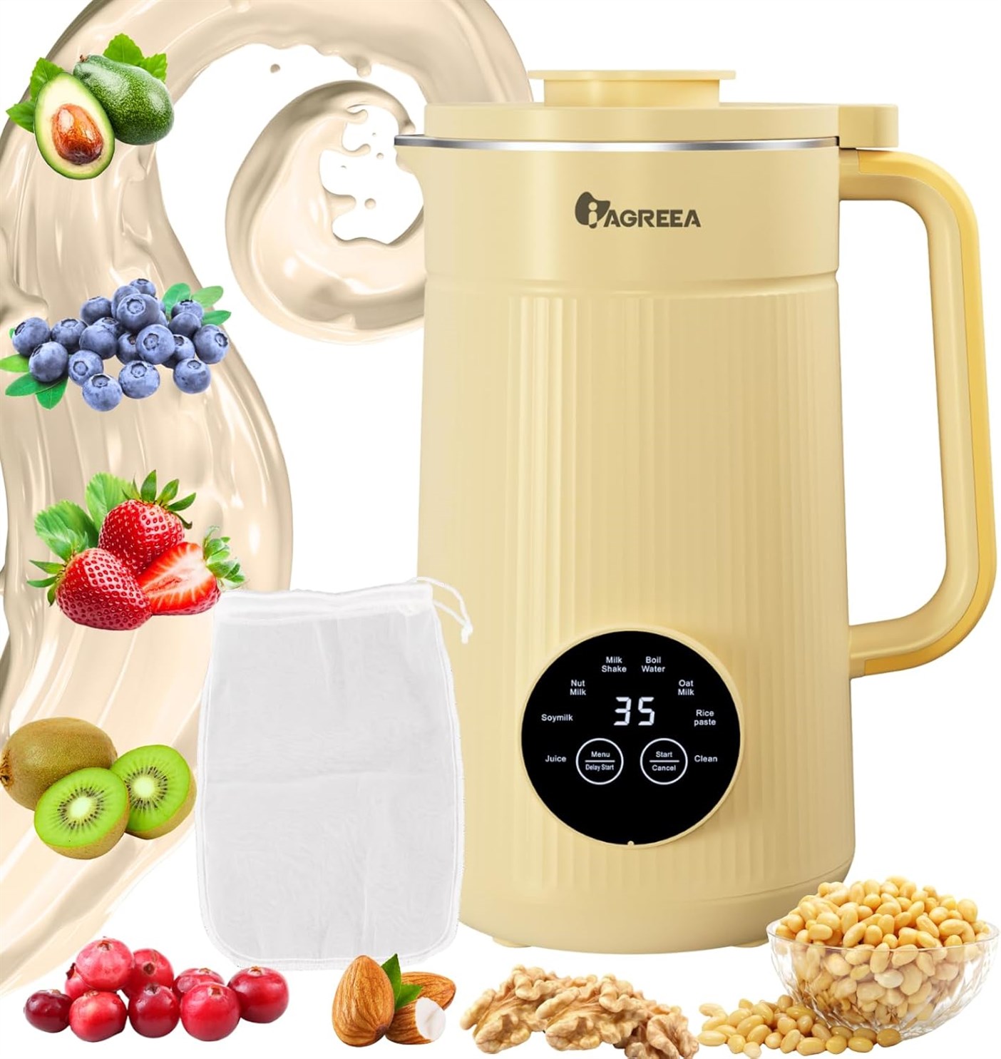 IAGREEA 8in1 Nut Milk Maker: Ditch the Store-Bought, Embrace Homemade Goodness!