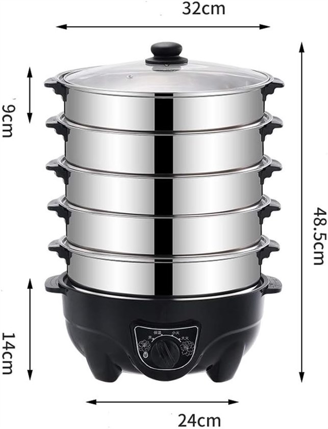 JOQWJPOIJ Household Electric Steaming Automatic