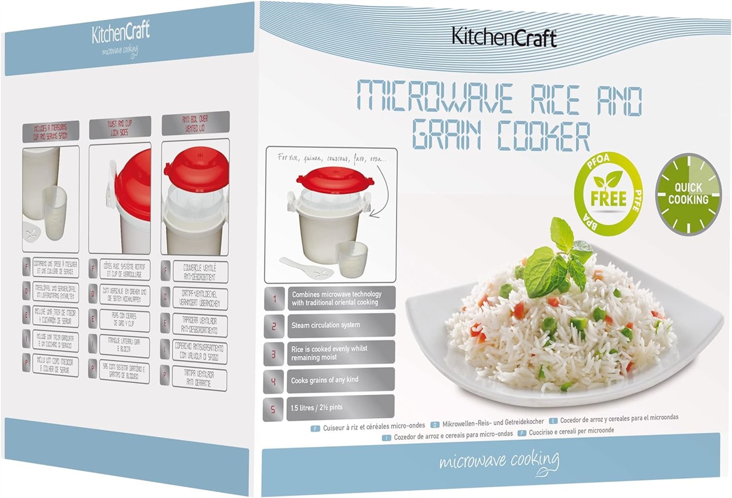 Kitchen Craft KCRICECOOK Cooker Microwave