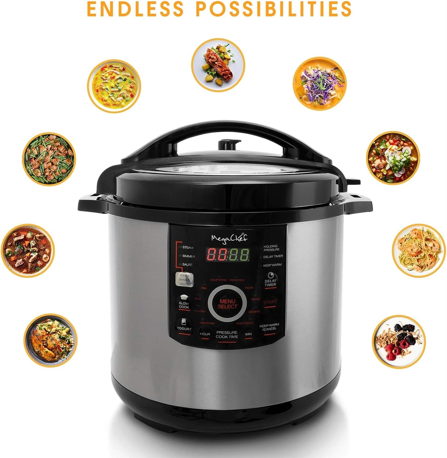 MegaChef Digital Pressure Cooker Options
