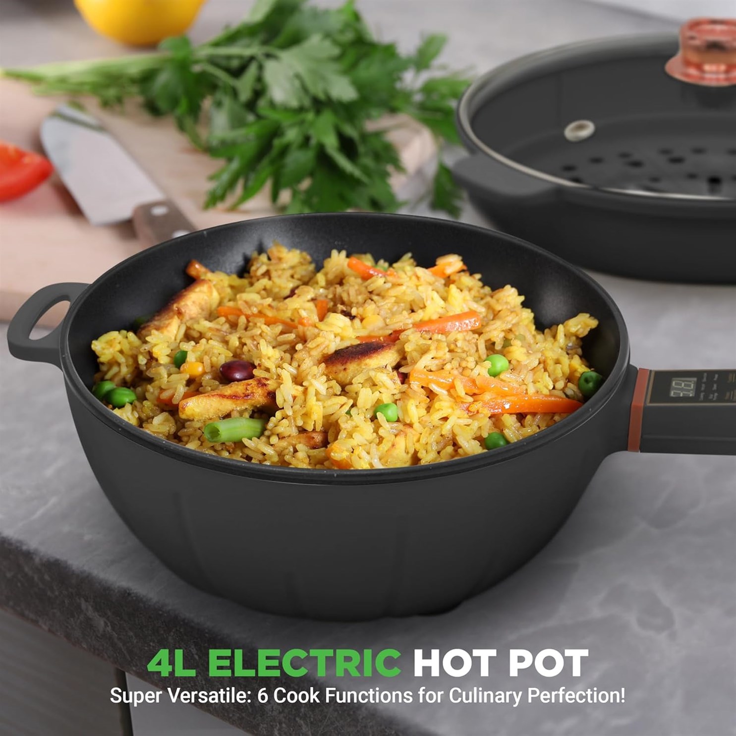 Nutrichef Electric Multifunctional Portable Non Stick