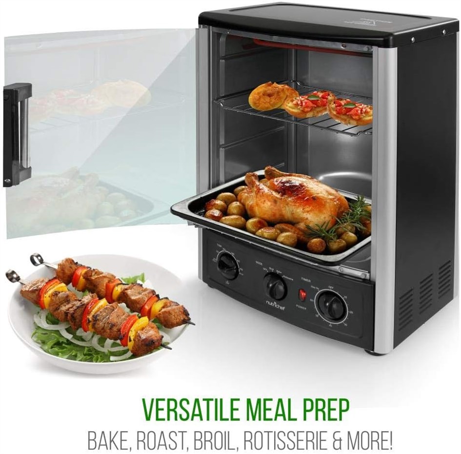 Nutrichef Upgraded Multi Function Rotisserie Oven