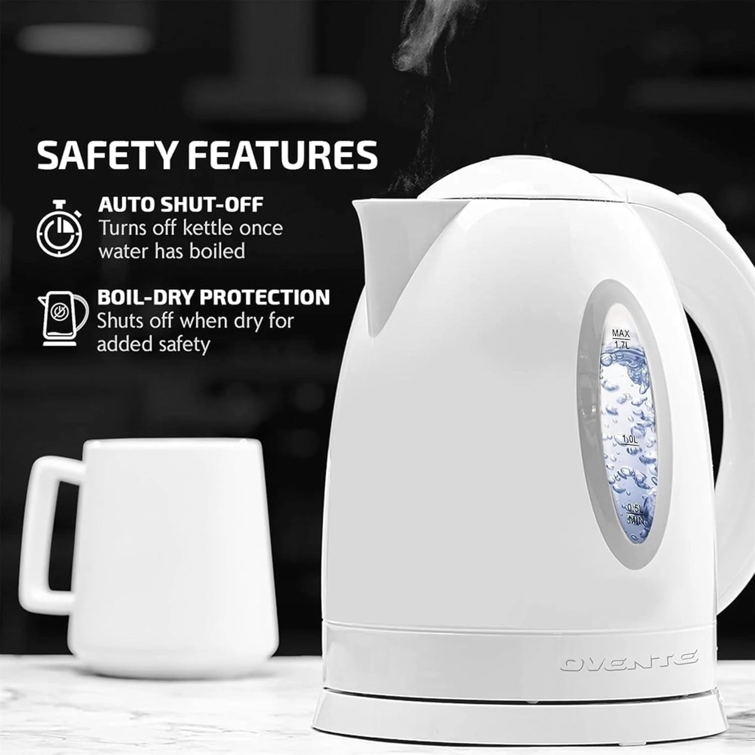 OVENTE Electric Borosilicate Boiling Countertop