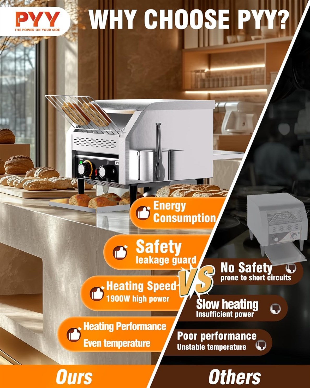 PYY Commercial Conveyor Toaster Industrial