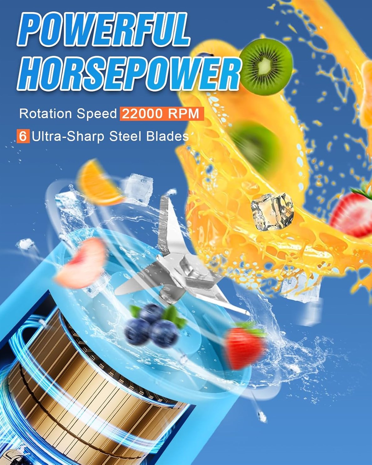 Portable Smoothies Rechargeable Personal Operation