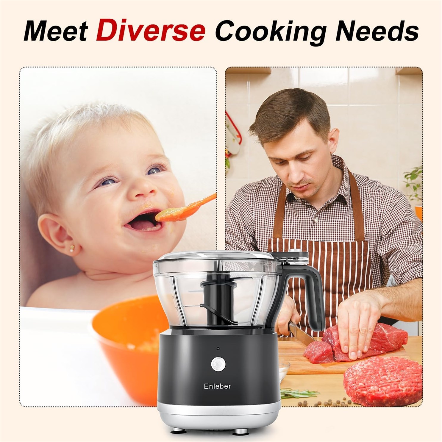 Processor Electric Chopper Vegetable Kitchen