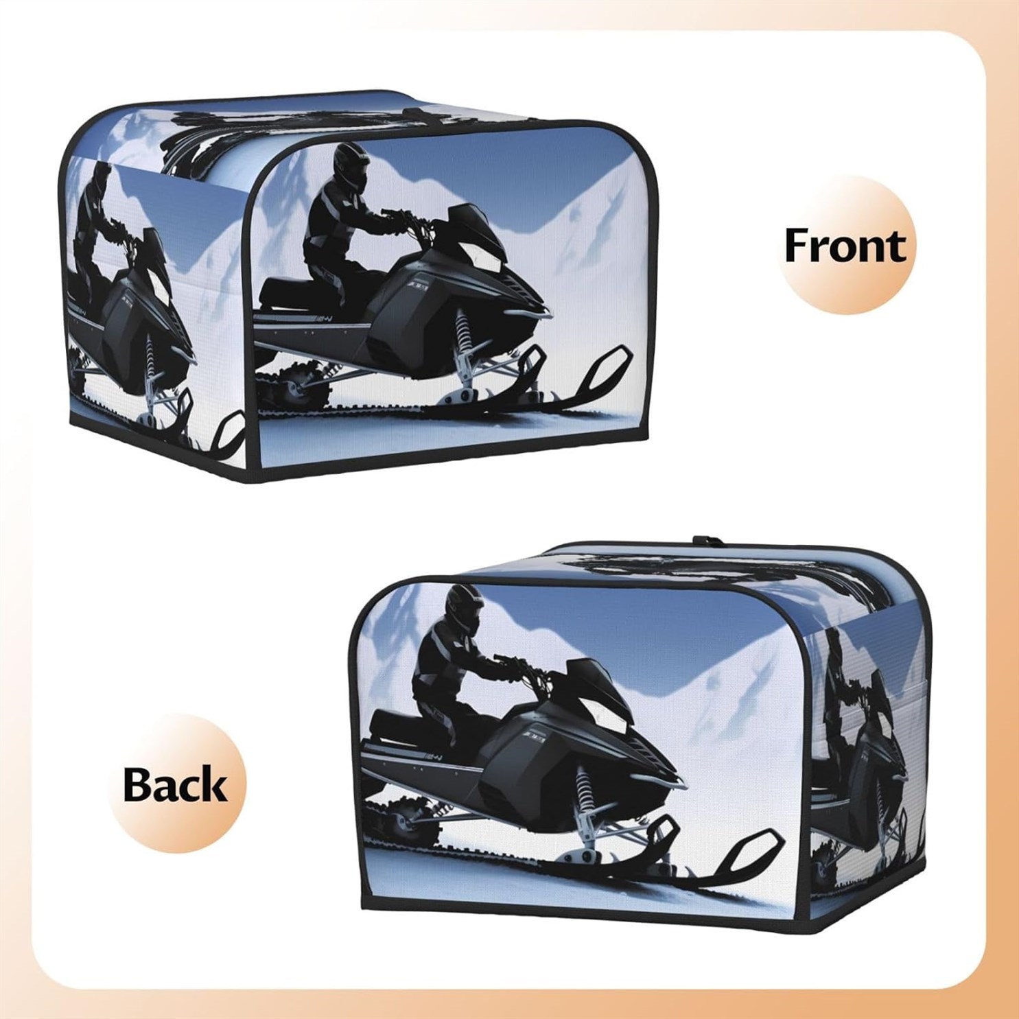 Snowmobile Toaster Quilted Cover Appliance