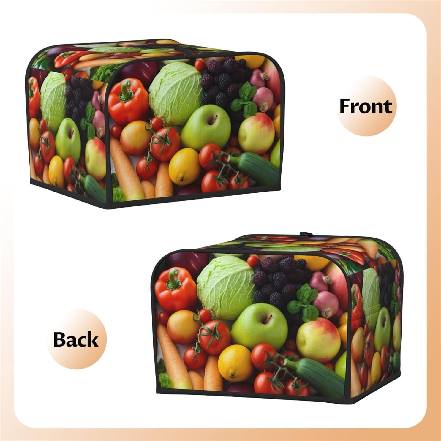 Vegetables Toaster Quilted Cover Appliance