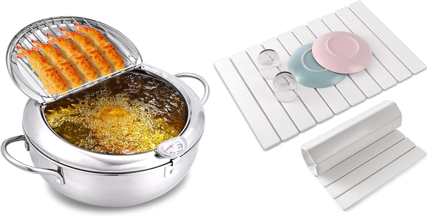 Cuomaop Kitchen Duo: My New Go-To for Frying and Fuss-Free Drying!